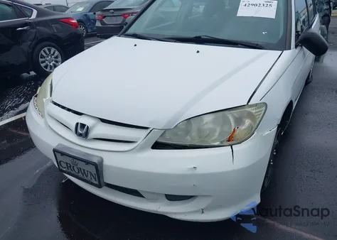 2004 Honda Civic Vp from USA, damaged, VIN 2HGES16444H605786